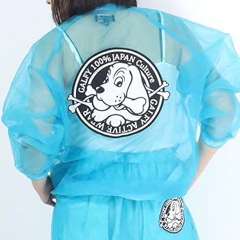 GALFY スケスケセットアップ 新品未使用 ブルー Lサイズ 上のみ GALFY ガルフィ ガルフィー スケスケ MA-1ジャケット